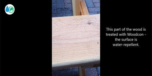 Make your wood surface waterproof and water repellent with Woodcon